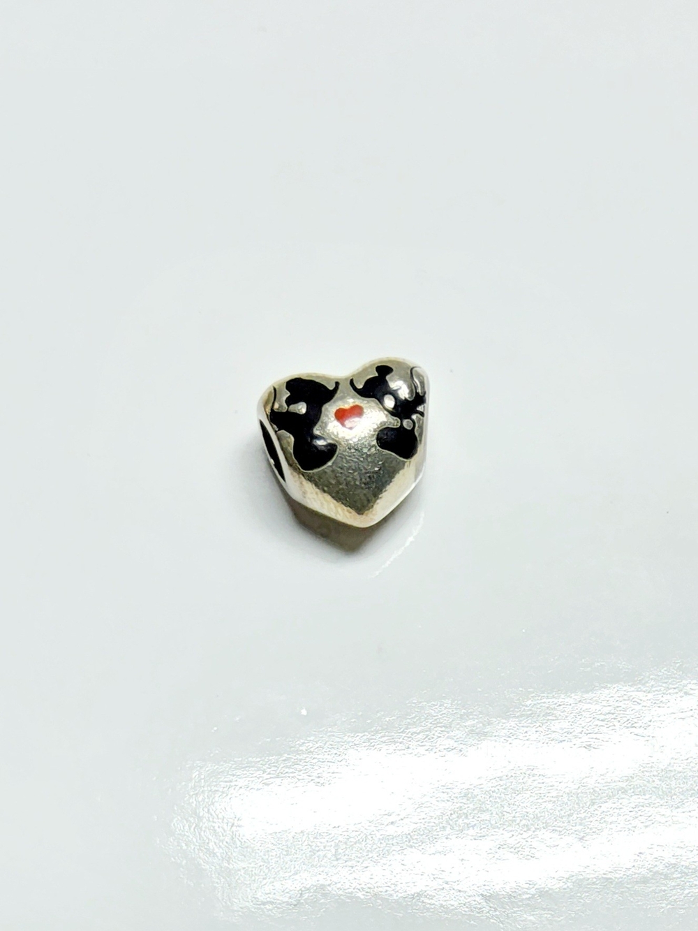 Pandora Disney Sterling Silver 925 Heart Charm: Mickey And Minnie Mouse